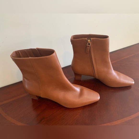 NWOT Ralph Lauren Willa Brown Leather Ankle Booties - Picture 9 of 9